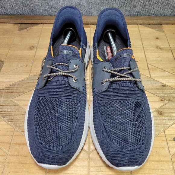 Skechers Slip Ins Shoes Mens Size 13 Delson 3.0 Roth Blue Sneaker Boat Style - Picture 3 of 11